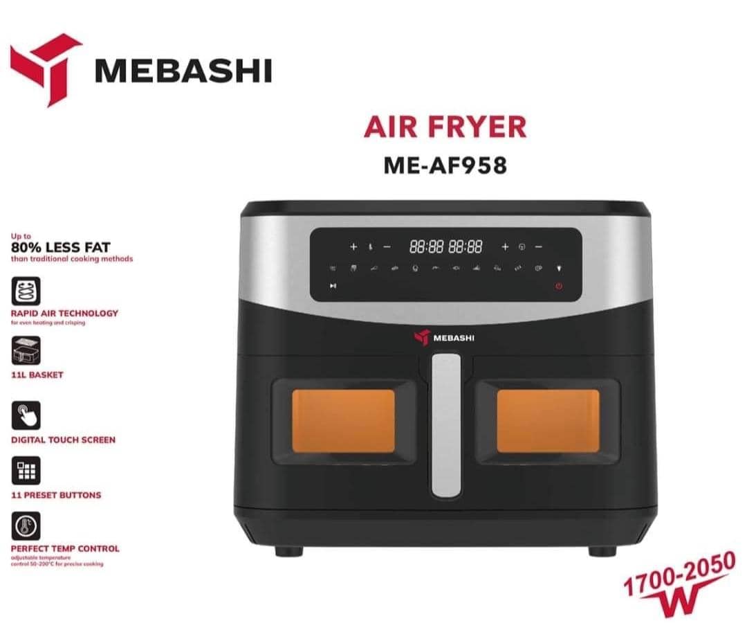 هواپز ۱۱ لیتری مباشی ME-AF958 | سرخ کن بدون روغن با ظرفیت بزرگ